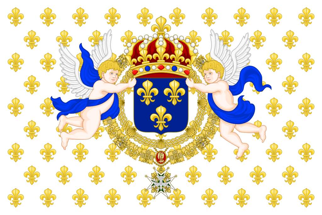 Représentation historique et détaillée des rois de France et des territoires contrôlés durant l'époque médiévale et moderne.